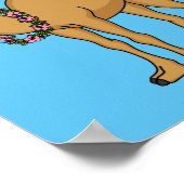 ハッピーラクダ漫画イラストレーション ポスター (角)