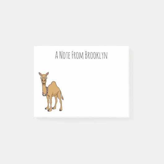 ハッピーラクダ漫画イラストレーション ポストイット (正面)