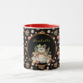 ハッピーラクーンカスタマイズ文字とカラー マグカップ (中央)