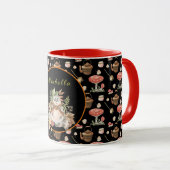 ハッピーラクーンカスタマイズ文字とカラー マグカップ (正面右)