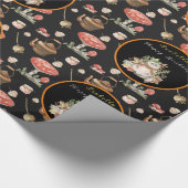 ハッピーラクーンカスタマイズ文字とカラー ラッピングペーパー (角)