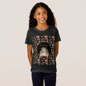 ハッピーラクーンカスタマイズ文字とカラー Tシャツ (正面フル)