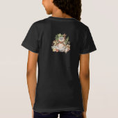 ハッピーラクーンカスタマイズ文字とカラー Tシャツ (裏面)