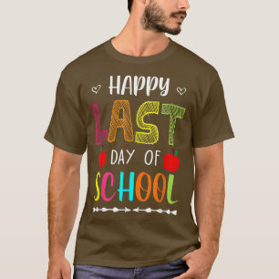 ハッピーラストデイオブザスクールサマーブレイク先生フライド Tシャツ