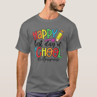 ハッピーラストデイオブスクールハローサマー先生スタッド Tシャツ