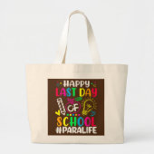 ハッピーラストデイオブスクールパラ生命先生恋人 ラージトートバッグ (正面)