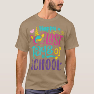 ハッピーラストデイオブスクールユニコーン先生学生G Tシャツ