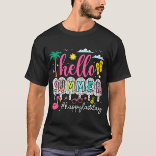 ハッピーラストデイオブスクール先生キッズハローサマー Tシャツ