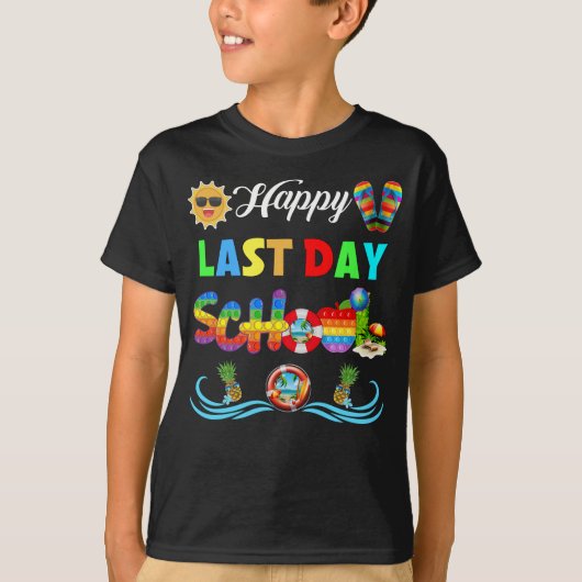 ハッピーラストデイスクールバイスクールハロープール Tシャツ (正面)