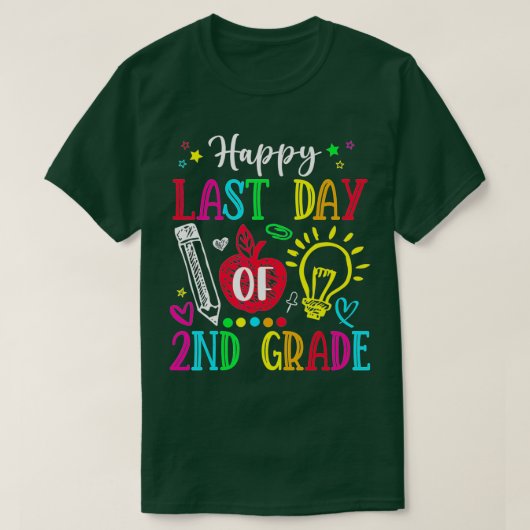 ハッピーラストデイ・オブ2年生先生St Tシャツ (デザイン正面)