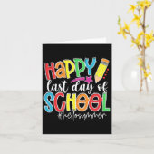 ハッピーラストデイ・オブ・スクール先生キッズ卒業L カード (黄色い花)