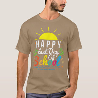 ハッピーラストデイ・オブ・スクール先生学生少年少女 Tシャツ