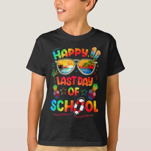 ハッピーラストデイ・オブ・スクール先生年度末スタッド Tシャツ (正面)