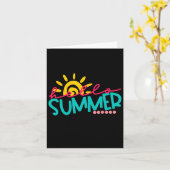 ハッピーラストデイ・オブ・スクール・キッズ先生大学院生 カード (黄色い花)