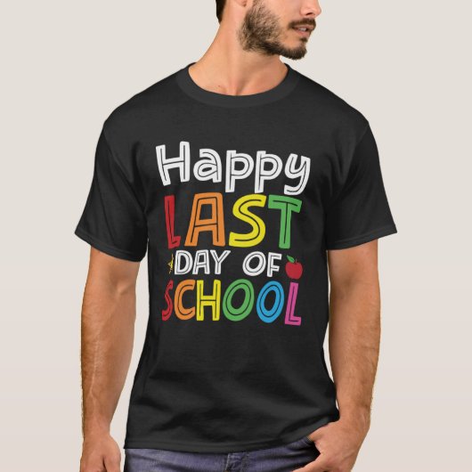 ハッピーラストデイ・オブ・スクール・キッズ先生大学院生 Tシャツ (正面)