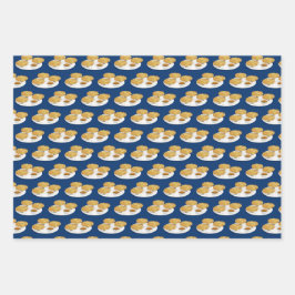 ハッピーラッキーアップルソースサワークリームハヌッカ ラッピングペーパーシート