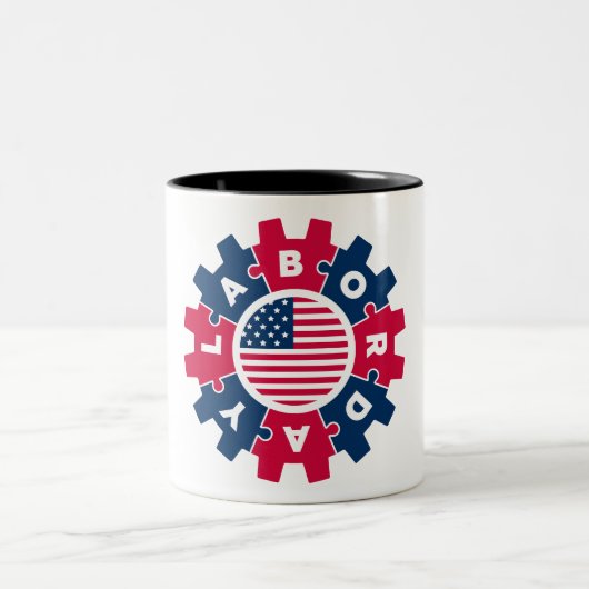 ハッピーラバーデイおもしろい ツートーンマグカップ (中央)