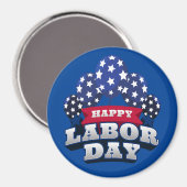 ハッピーラバーデイ赤白青スター マグネット (正面/裏面)