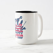 ハッピーラバーデー,アメリカの休日 ツートーンマグカップ (正面右)