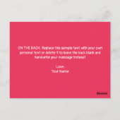 ハッピーラブデーかわいいバレンタインデー ポストカード (裏面)