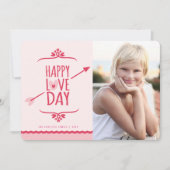 ハッピーラブデーキューピッドの矢バレンタインデーの写真 シーズンカード (正面)