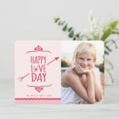 ハッピーラブデーキューピッドの矢バレンタインデーの写真 シーズンカード (スタンド正面)