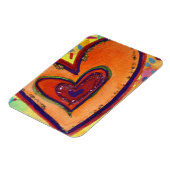 ハッピーラブハートアート感動的冷蔵庫用マグネット マグネット (左側)