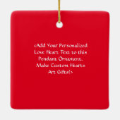 ハッピーラブハートカスタムホリデーギフトオーナメント セラミックオーナメント (裏面)