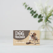 ハッピーラブラドールレトリバープロフェッショナルドッグトレーナー 名刺 (スタンド正面)