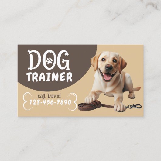 ハッピーラブラドールレトリバープロフェッショナルドッグトレーナー 名刺 (正面)