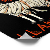 ハッピーラマウィーンおもしろいハロウィンラマガールズボーイズキッド ポスター (角)