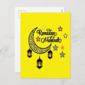 ハッピーラマダンムバラクカレムクレセントランタン シーズンポストカード (正面/裏面)