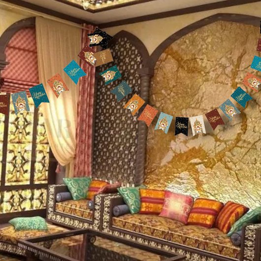 ハッピーラマダン バンティングフラッグ