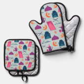 ハッピーラマダン 鍋つかみ&鍋敷きセット (正面/裏面)