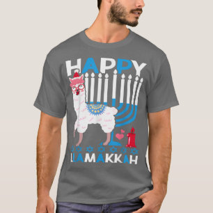 ハッピーラマーカハヌッカラマハヌカー(ユダヤ教の祭り)アルパカウォム Tシャツ