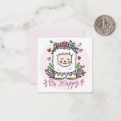 ハッピーラマ ノートカード (正面/裏面インサイチュ)