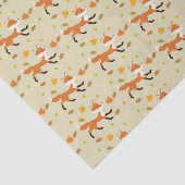 ハッピーランニングキツネと紅葉パターン 薄葉紙 (詳細)