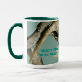 ハッピーリザード彼はあなたのためのカスタム人生文字を楽しむ マグカップ (左)