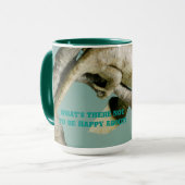 ハッピーリザード彼はあなたのためのカスタム人生文字を楽しむ マグカップ (正面左)