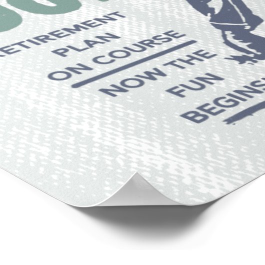 ハッピーリタイアおもしろいレトロゴルフパーティー ポスター (角)