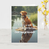 ハッピーリタイアおもしろいー折り畳みグリーティングカード カード (黄色い花)