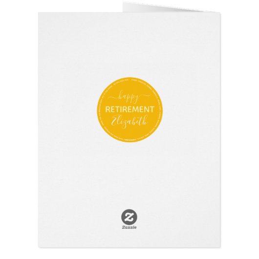 ハッピーリタイアイエローデイジーパタパーソナライズされたーン (裏面)