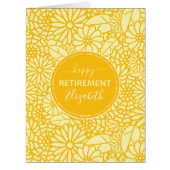 ハッピーリタイアイエローデイジーパタパーソナライズされたーン (正面)