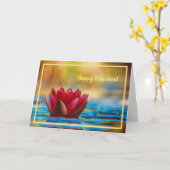 ハッピーリタイアウェイズレッド《植物》スイレン エレガント カード (黄色い花)