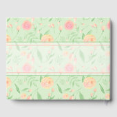 ハッピーリタイアウォーターカラーフローラルパターン ゲストブック (裏面)