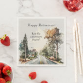 ハッピーリタイアウォーターカラーロード スタンダードランチョンナプキン (インサイチュ)