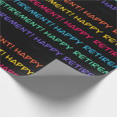 ハッピーリタイアカラフルデザイン ラッピングペーパー (角)