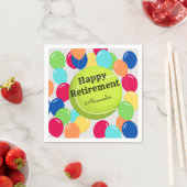 ハッピーリタイアカラフルンバルーン スタンダードカクテルナプキン (インサイチュ)