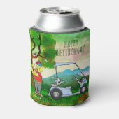 ハッピーリタイアゴルファー及びゴルフカートクーラーボックス 缶クーラー (缶裏面)