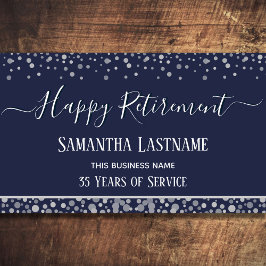 ハッピーリタイアシルバー紙吹雪バナー 横断幕